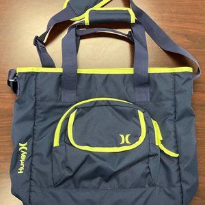 NWOT Hurley Laptop Bag Navy & Neon Yellow